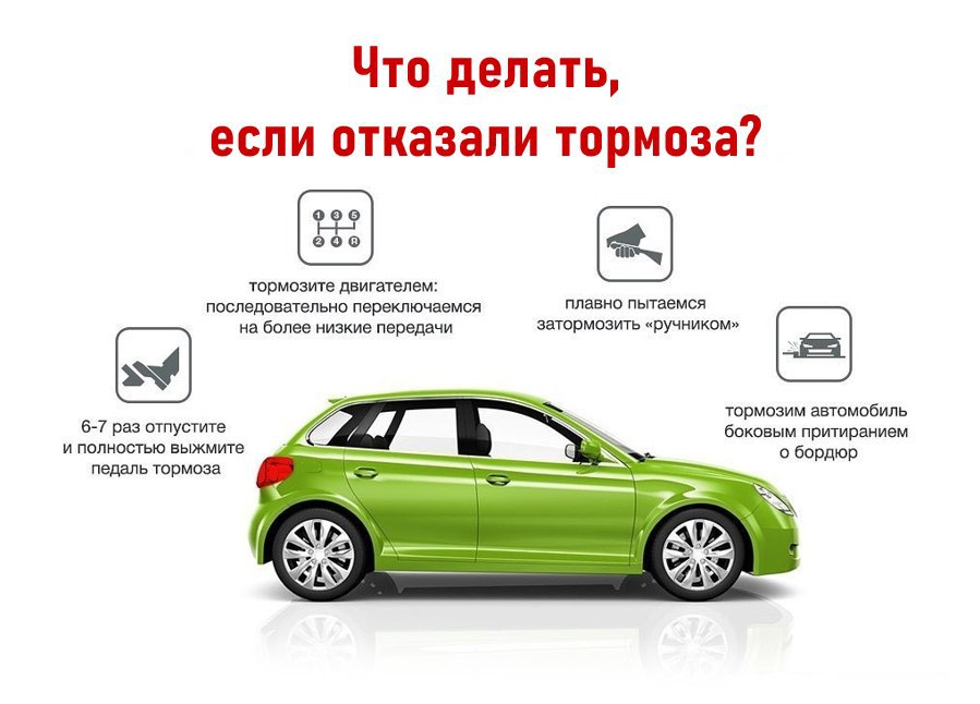 Что делать, если во время движения пропали тормоза: основные приемы